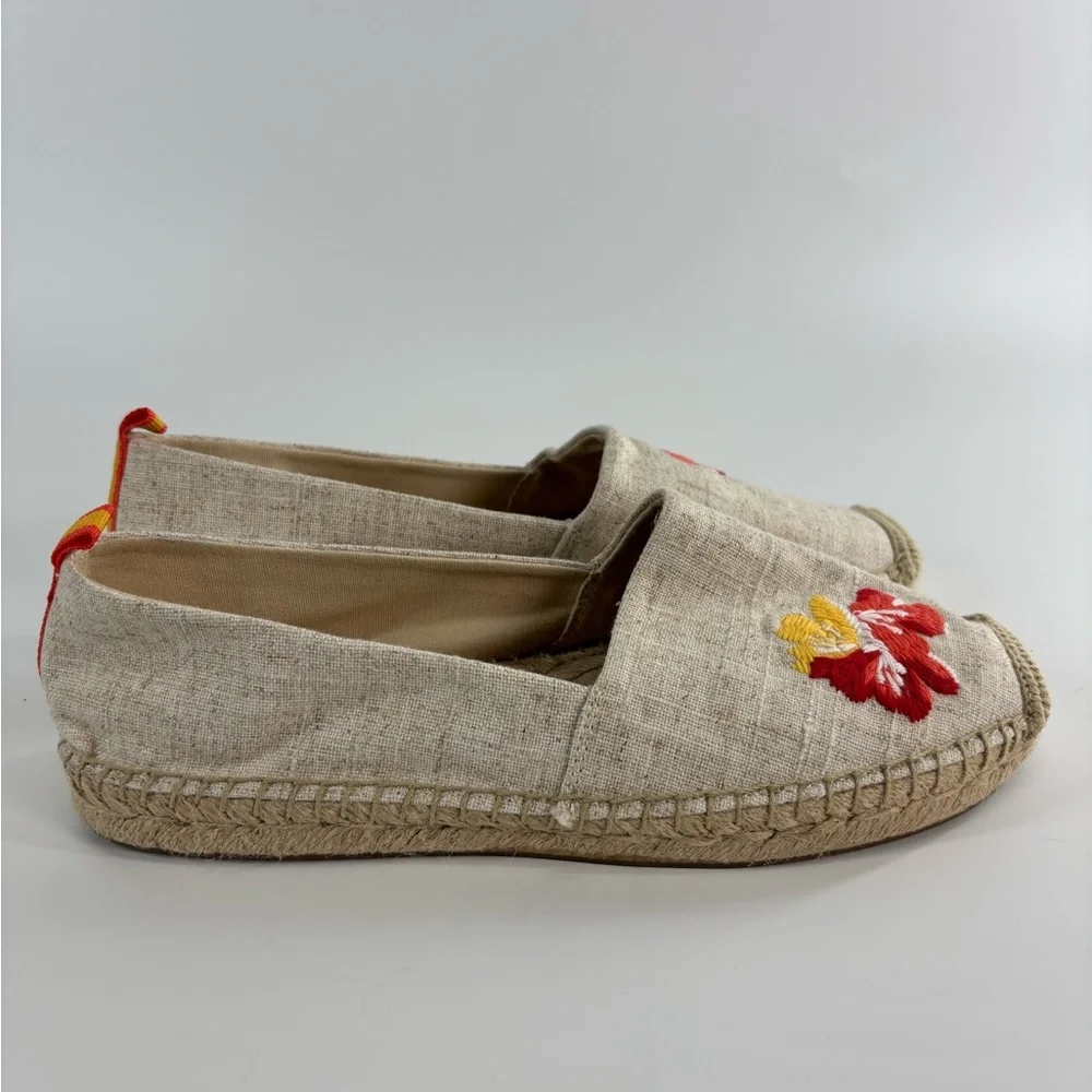 Vera Bradley floral espadrille flats 10 Dune beige tan coastal comfort beach